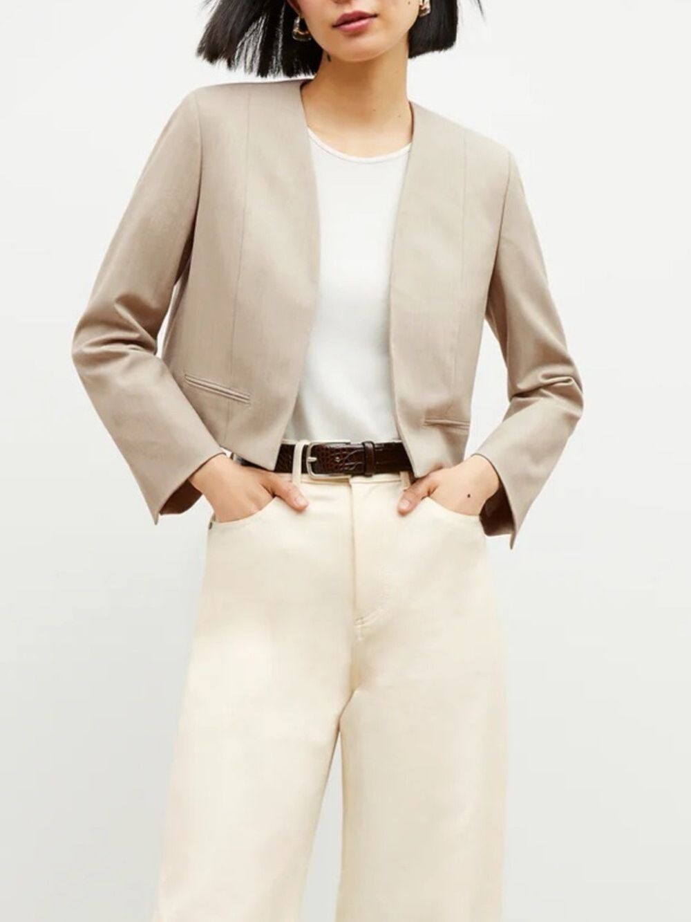 Like New M.M. Lafleur The Neale Jacket Natural Melange Italian Wool Twill size 8